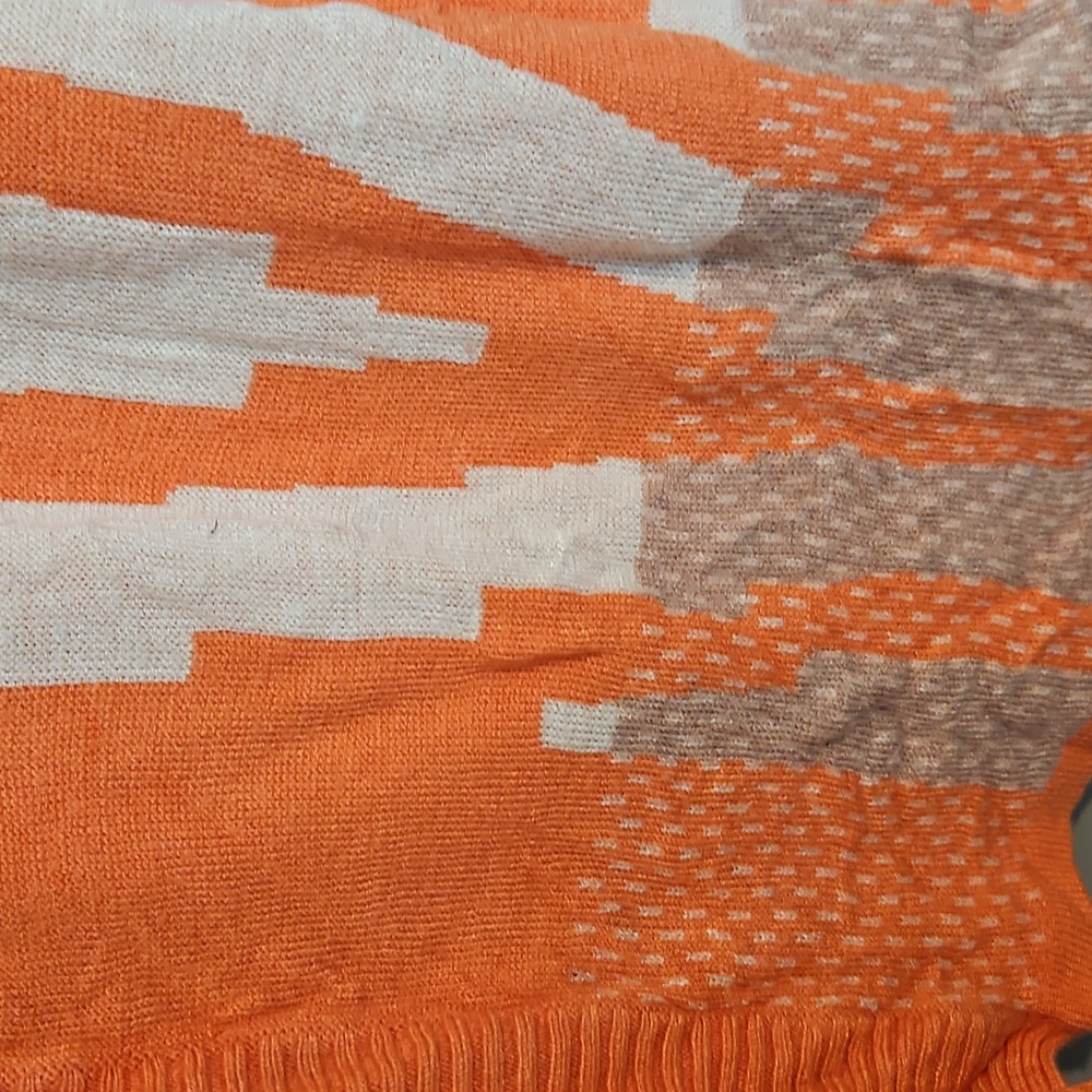 Gypsy 05 Small Orange Oversized Vibrant Fun Bright Spring Summer Sleeveless Top - Picture 5 of 8